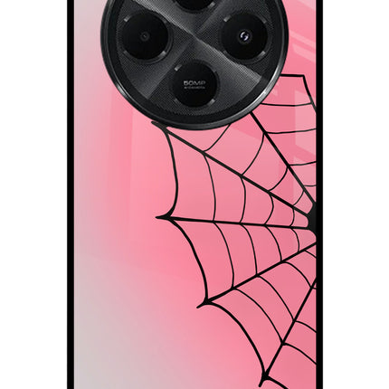 Pink Web Redmi A4 5G Metal Case Back Cover by Casekaro