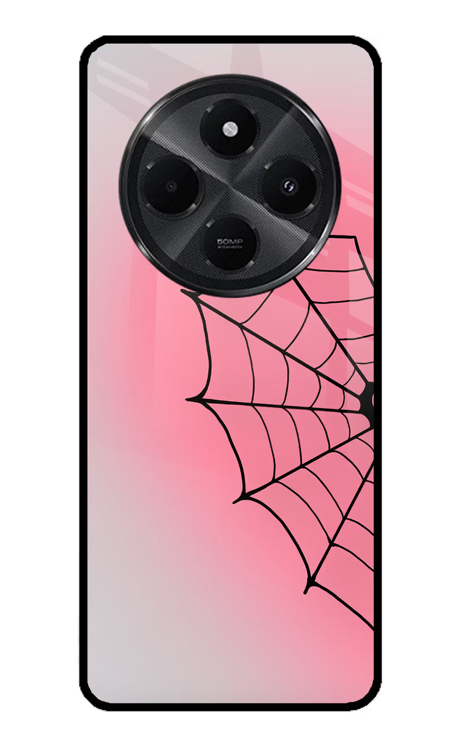 Pink Web Redmi A4 5G Back Cover, Metal case