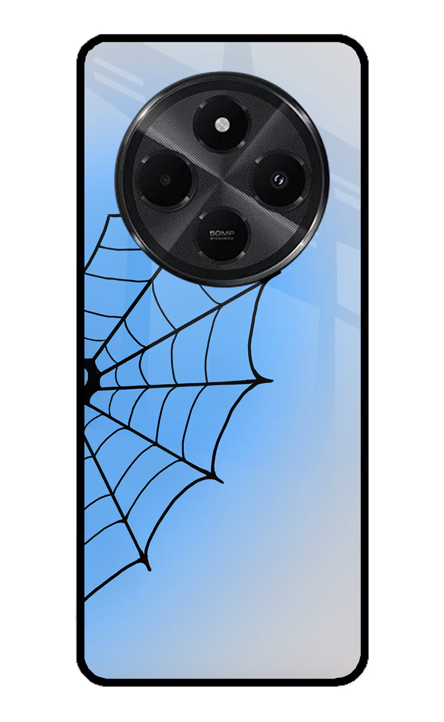 Blue Web Redmi A4 5G Back Cover, Metal case