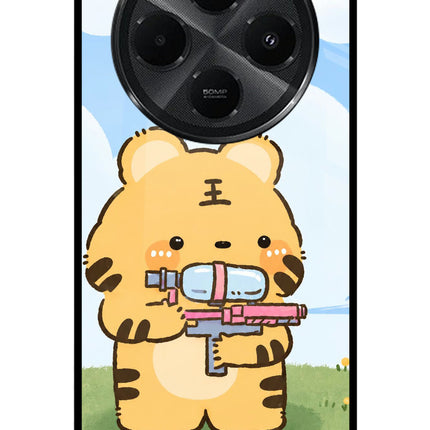 Tiger Treat Redmi A4 5G Metal Case Back Cover by Casekaro