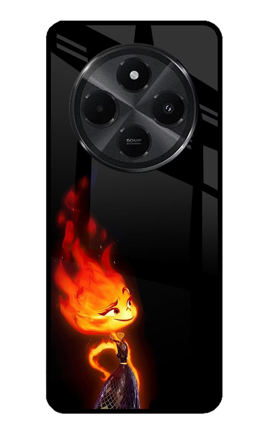 Ember Flame Redmi A4 5G Back Cover, Metal case