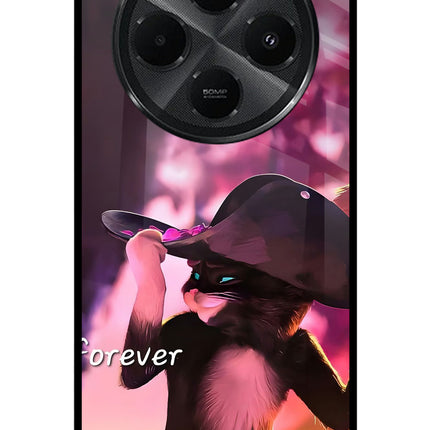 Forever Cat Redmi A4 5G Metal Case Back Cover by Casekaro
