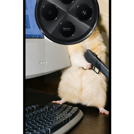 Hacker Hamster Redmi A4 5G Metal Case Back Cover by Casekaro