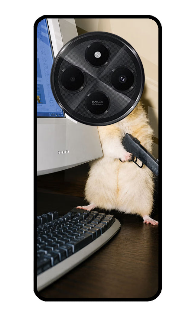 Hacker Hamster Redmi A4 5G Metal Case Back Cover by Casekaro