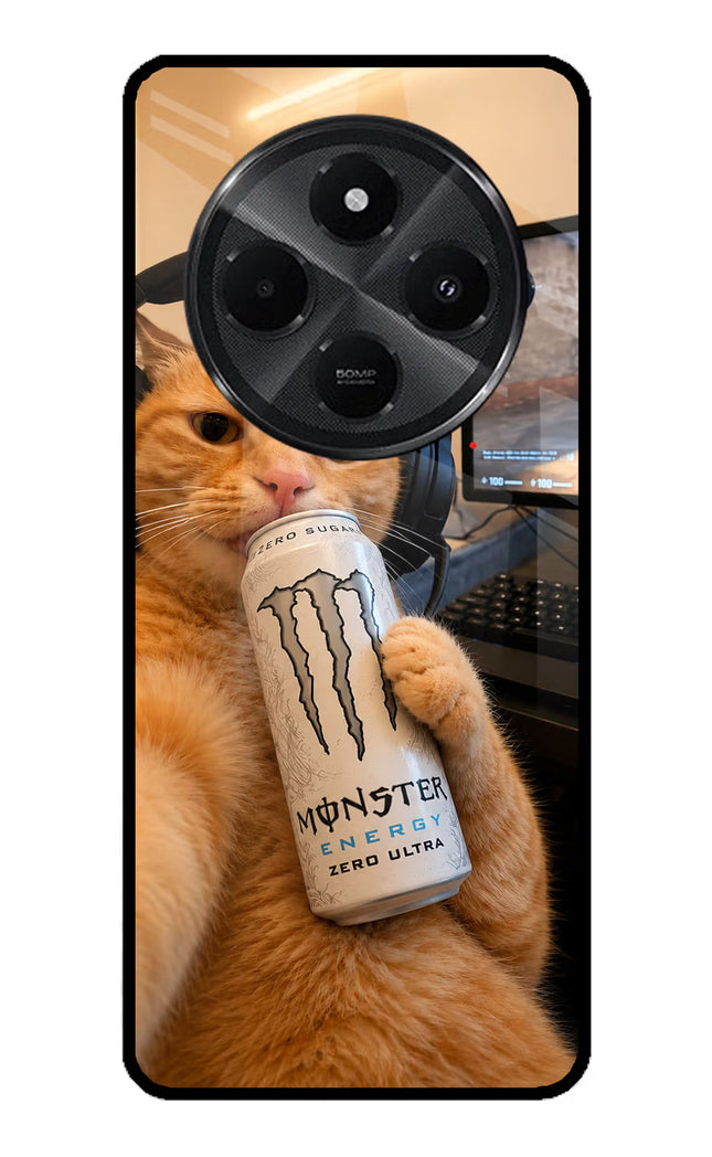 Gamer Cat Energy Redmi A4 5G Metal Case Back Cover by Casekaro