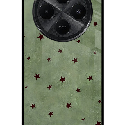 Green Stars Redmi A4 5G Metal Case Back Cover by Casekaro