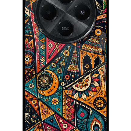 Folk Print Redmi A4 5G Metal Case Back Cover by Casekaro