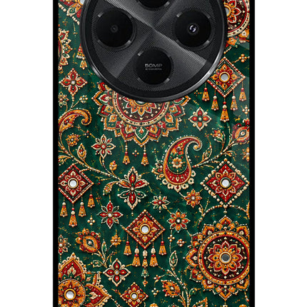 Green Pataka Redmi A4 5G Metal Case Back Cover by Casekaro