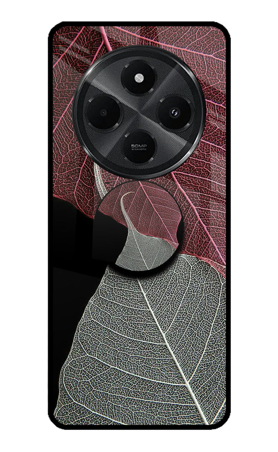 Leaf Pattern Redmi A4 5G Pop Case, Metal case