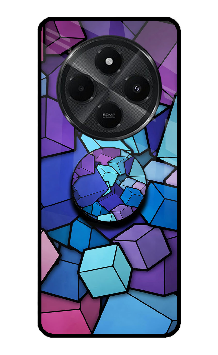 Cubic Abstract Redmi A4 5G Pop Case, Metal case