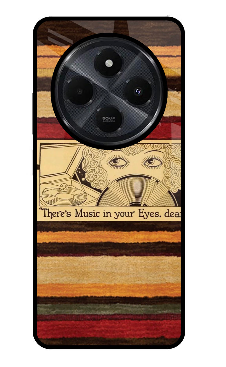 Vinyl Stripes Redmi 14C 5G Back Cover, Metal case