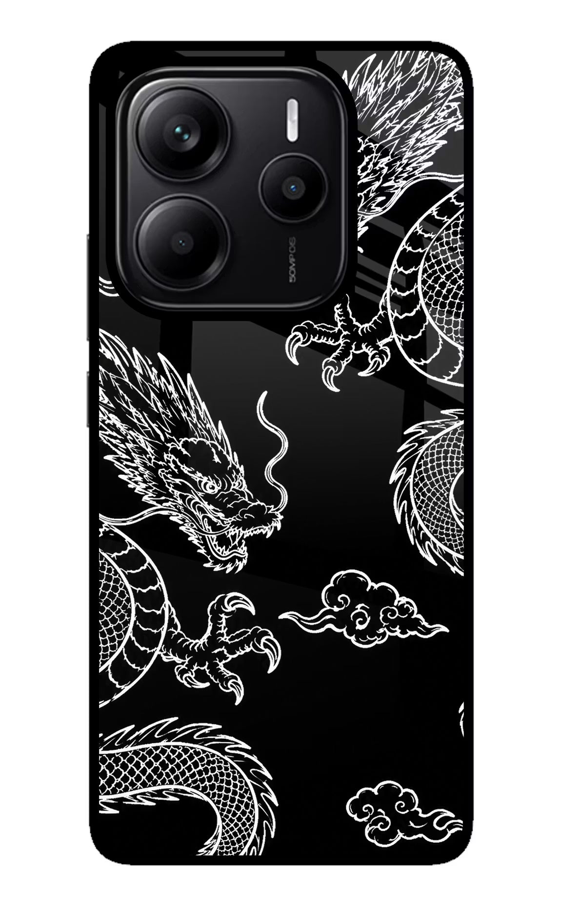 Twin Dragons Redmi Note 14 5G Metal Case Back Cover by Casekaro