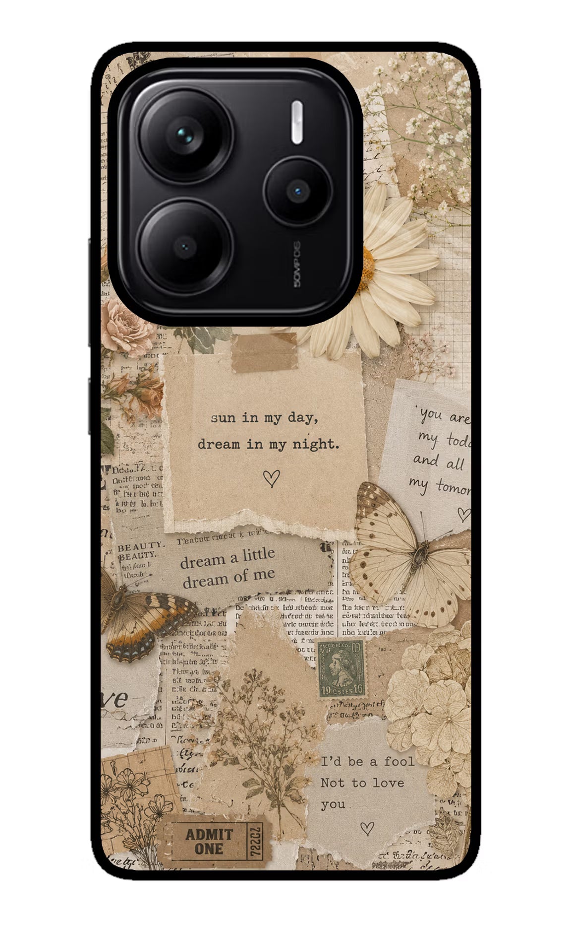 Vintage case Redmi Note 14 5G Metal Case Back Cover by Casekaro