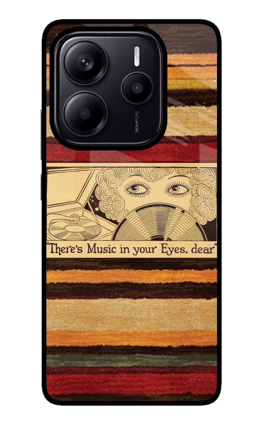 Vinyl Stripes Redmi Note 14 5G Back Cover, Metal case