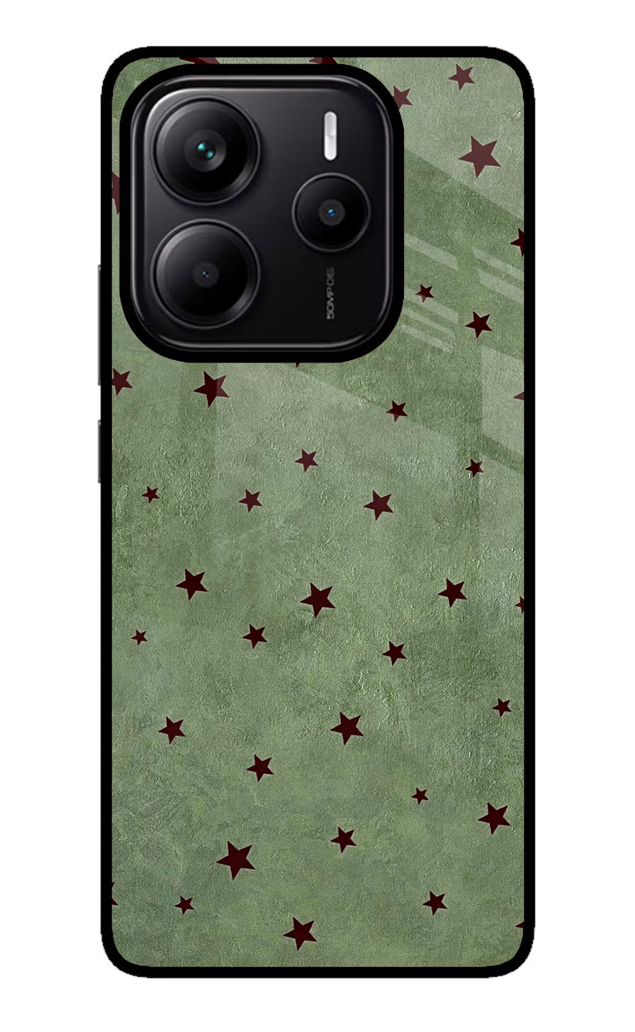 Green Stars Redmi Note 14 5G Back Cover, Metal case