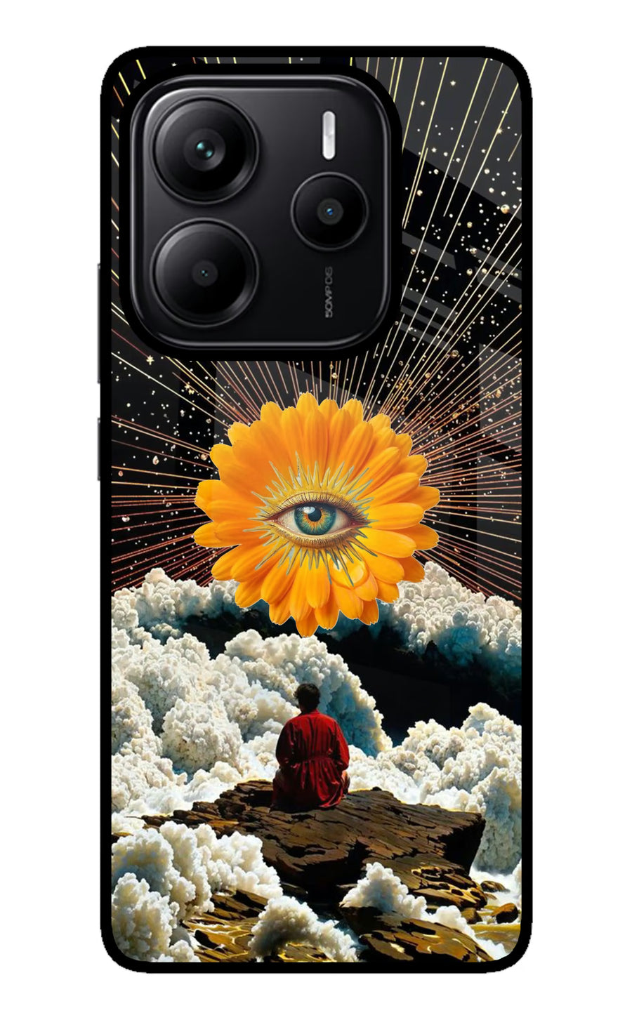 Cosmic Flower Redmi Note 14 5G Back Cover, Metal case