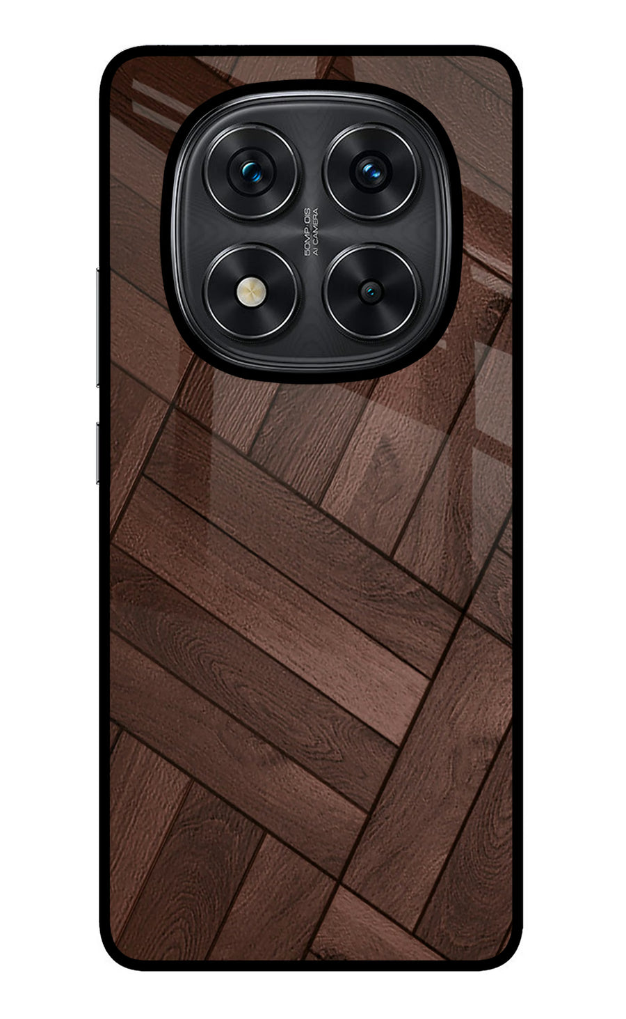 Wooden Texture Design Redmi Note 14 Pro 5G Back Cover, Metal case