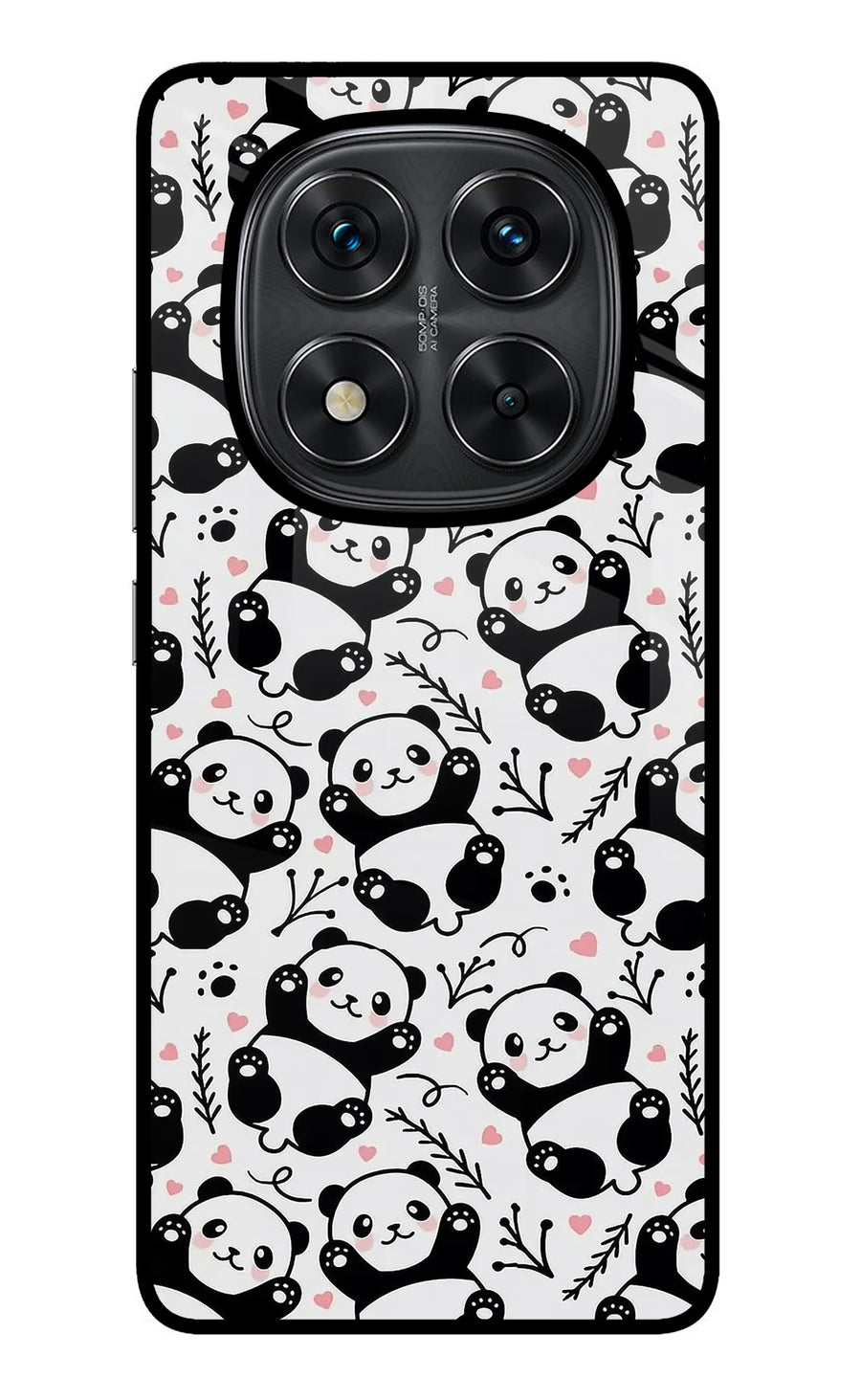 Cute Panda Redmi Note 14 Pro 5G Back Cover, Metal case