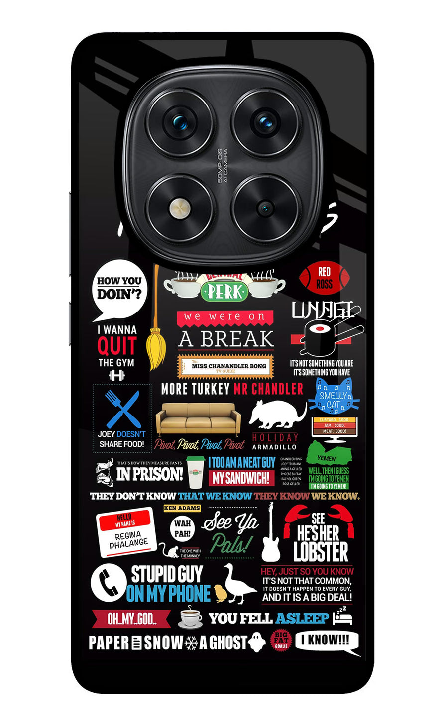 FRIENDS Redmi Note 14 Pro 5G Back Cover, Metal case