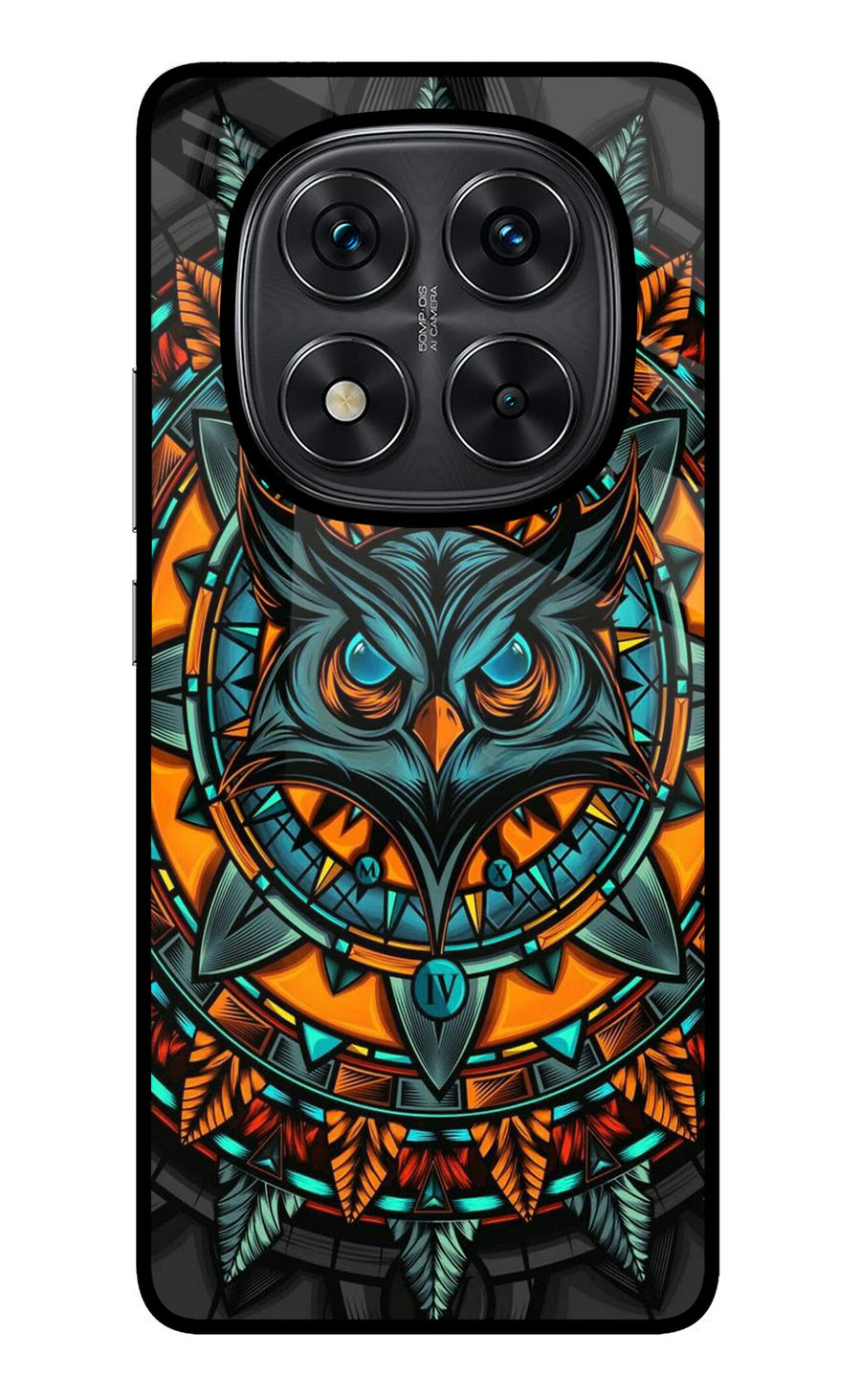 Angry Owl Art Redmi Note 14 Pro 5G Back Cover, Metal case