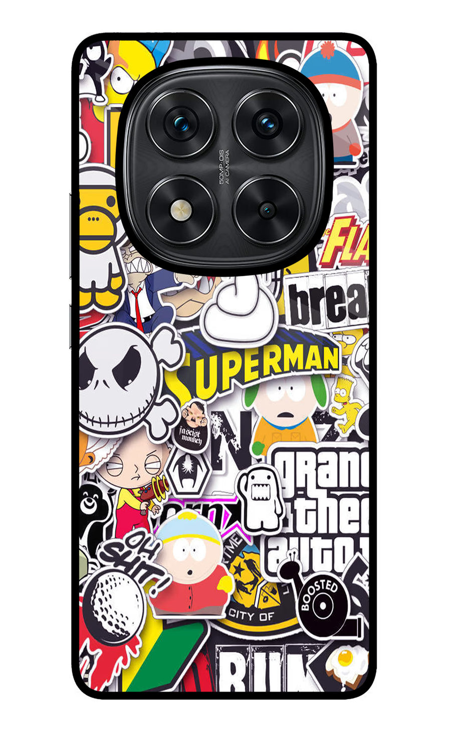 Sticker Bomb Redmi Note 14 Pro 5G Back Cover, Metal case