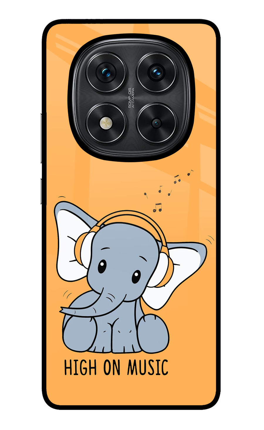High On Music Redmi Note 14 Pro 5G Back Cover, Metal case