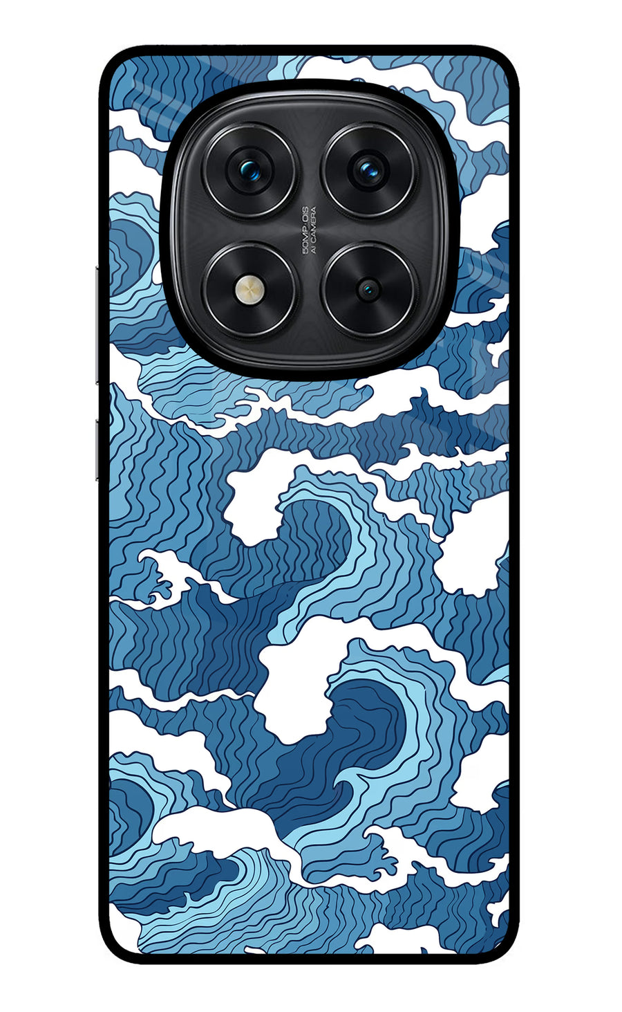 Blue Waves Redmi Note 14 Pro 5G Back Cover, Metal case