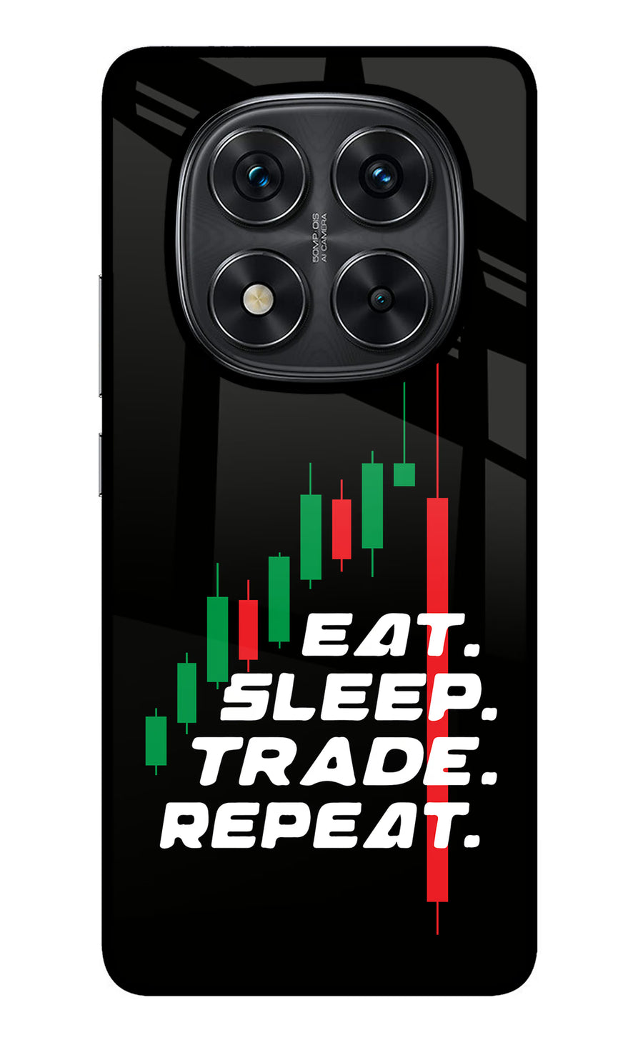Eat Sleep Trade Repeat Redmi Note 14 Pro 5G Back Cover, Metal case