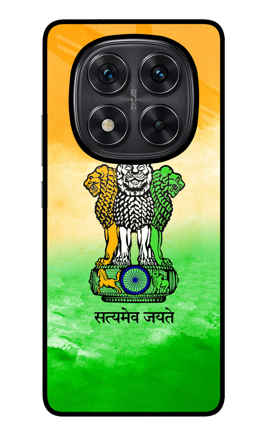 Satyamev Jayate Flag Redmi Note 14 Pro 5G Back Cover, Metal case