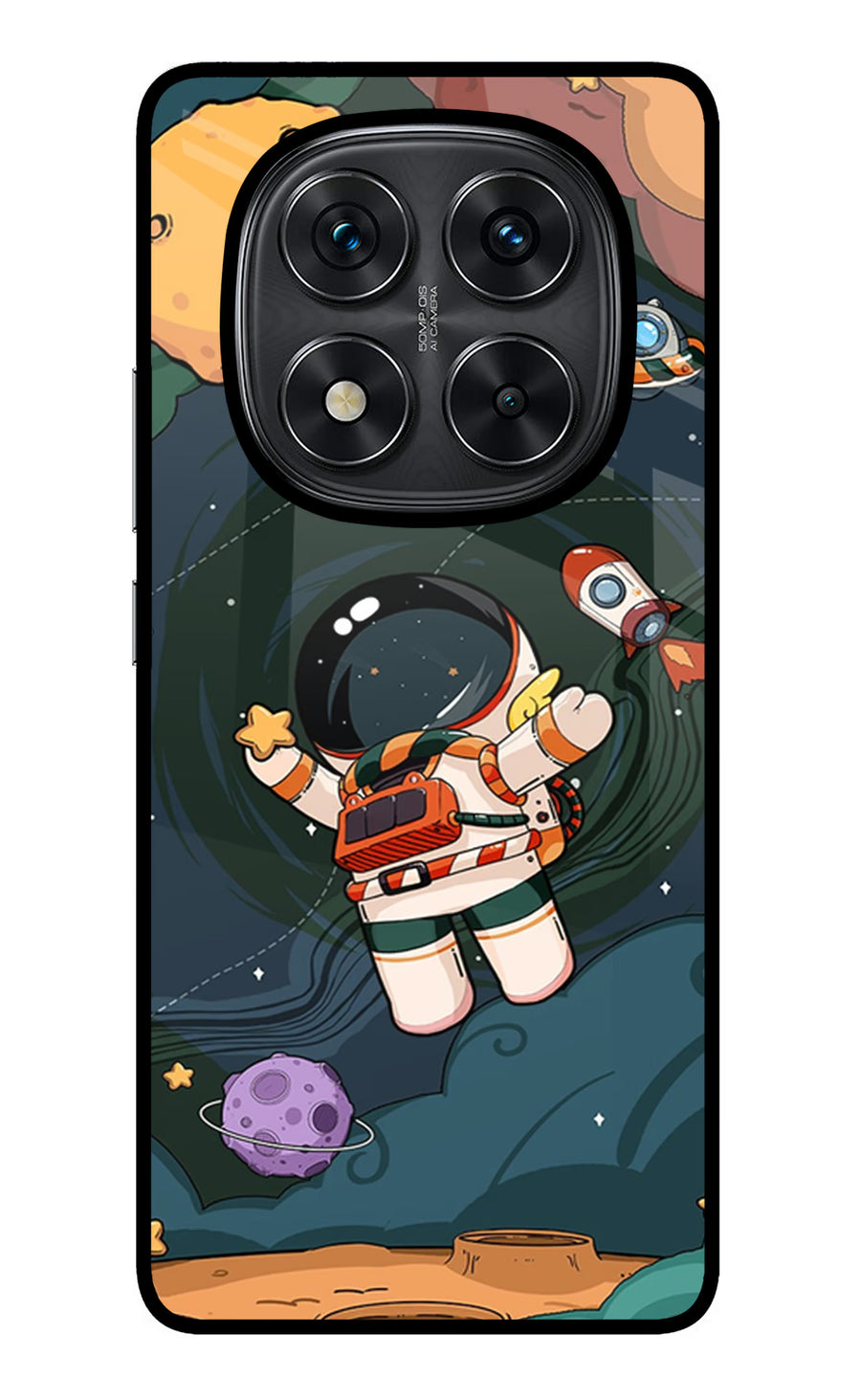 Cartoon Astronaut Redmi Note 14 Pro 5G Back Cover, Metal case