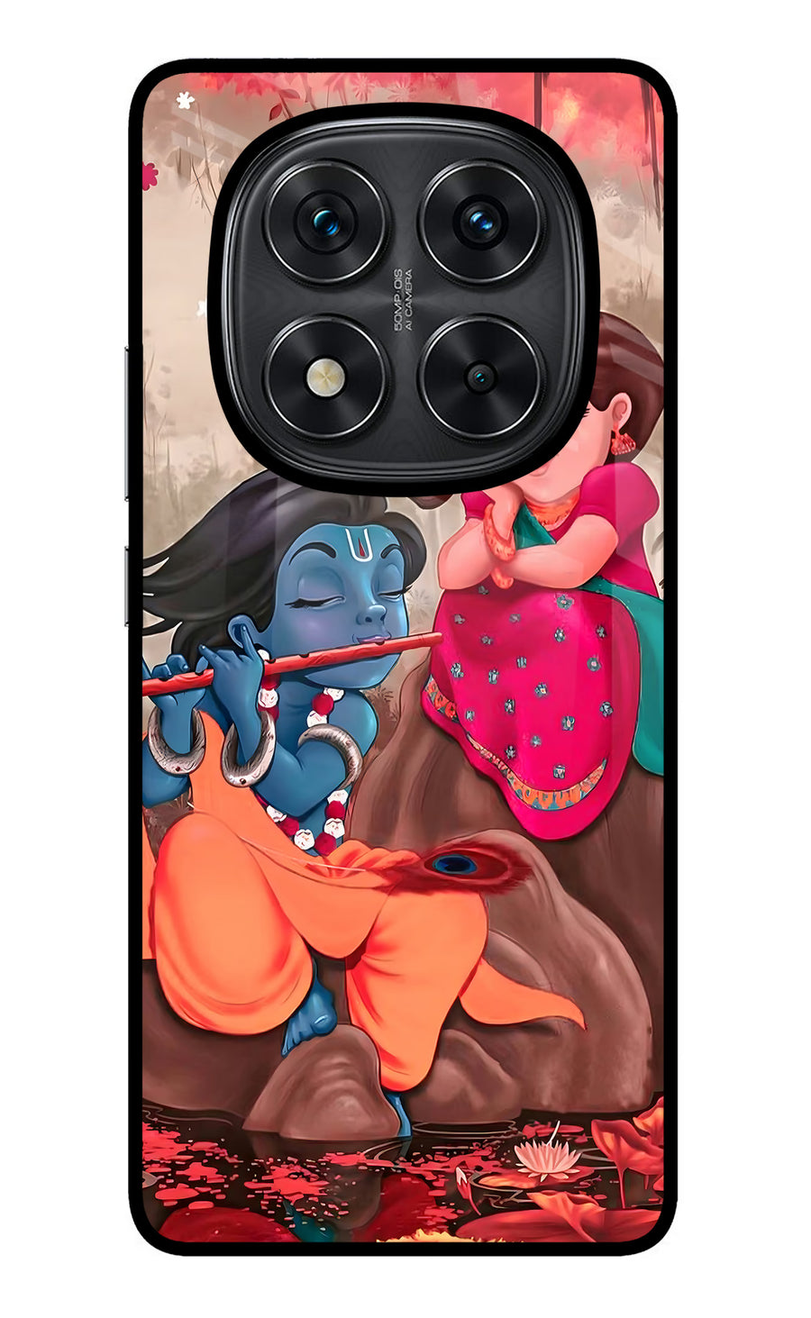 Radhe Krishna Redmi Note 14 Pro 5G Back Cover, Metal case