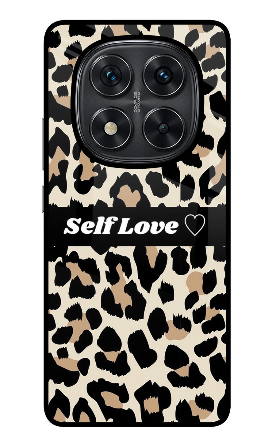 Leopard Print Self Love Redmi Note 14 Pro 5G Back Cover, Metal case