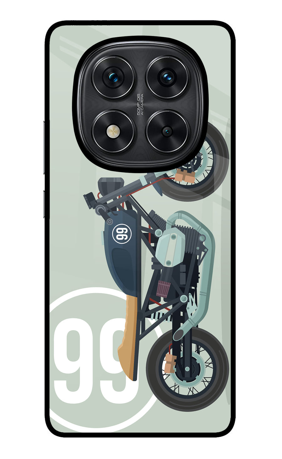 Classic Cafe Racer 99 Redmi Note 14 Pro 5G Back Cover, Metal case