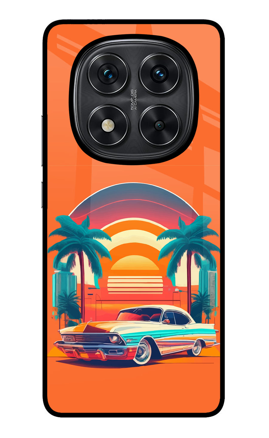 Palm Drive 80s Redmi Note 14 Pro 5G Back Cover, Metal case