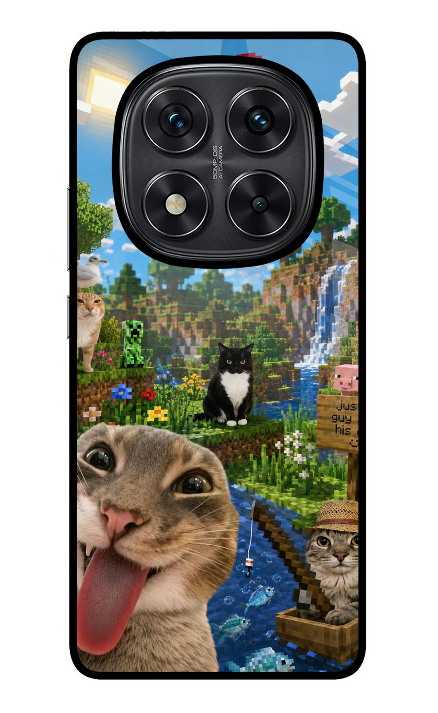 Minecraft Cat Chaos Redmi Note 14 Pro 5G Back Cover, Metal case
