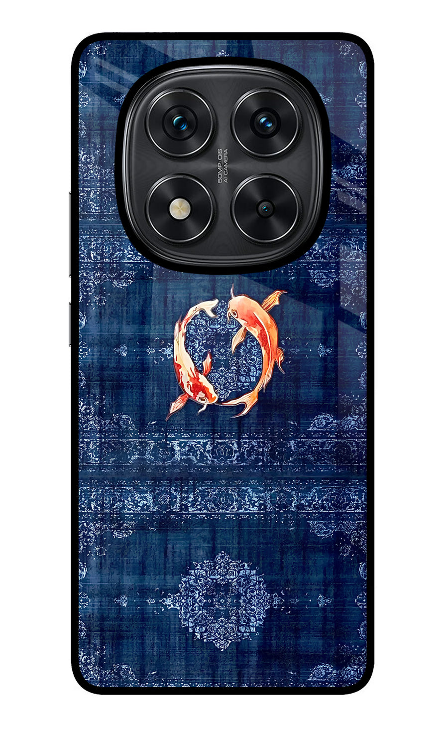 Koi Blue Redmi Note 14 Pro 5G Back Cover, Metal case