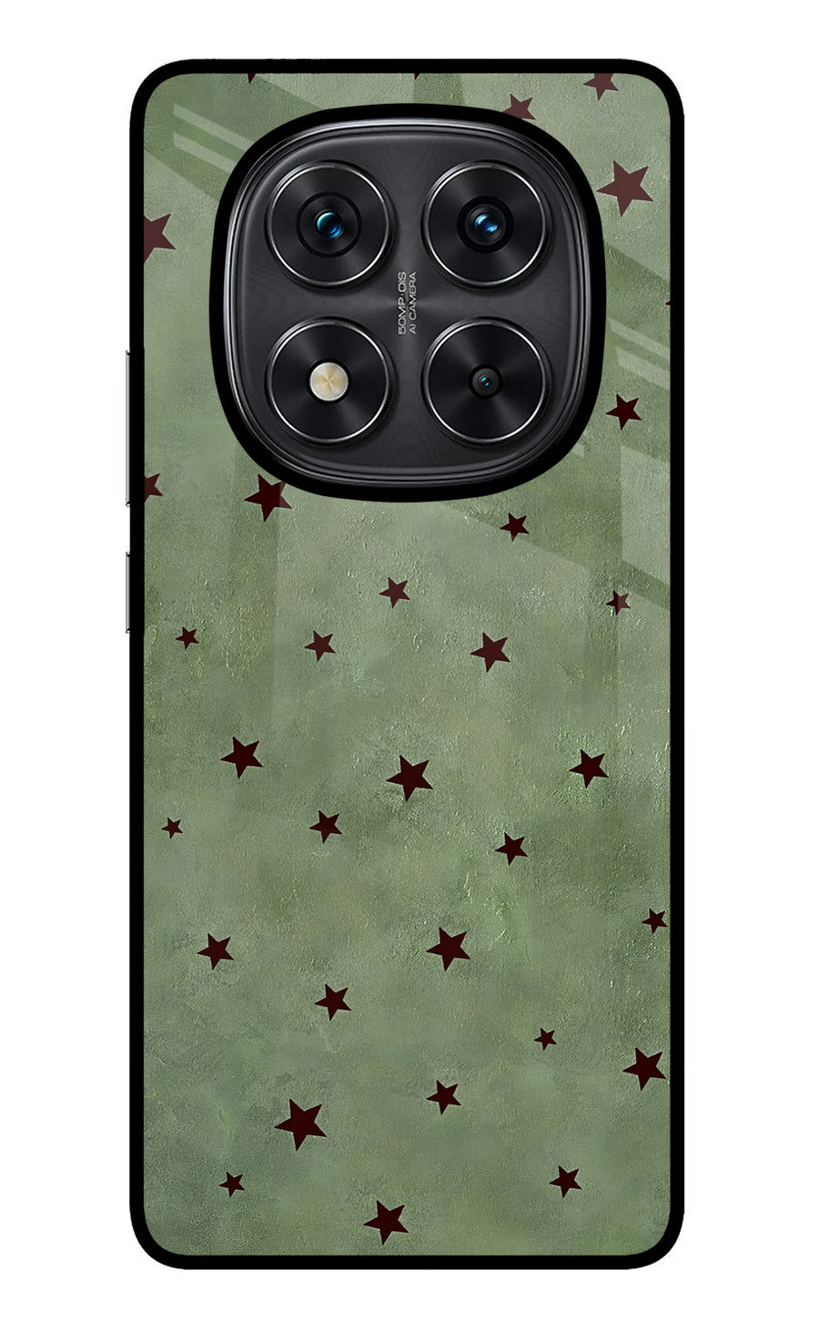 Green Stars Redmi Note 14 Pro 5G Back Cover, Metal case