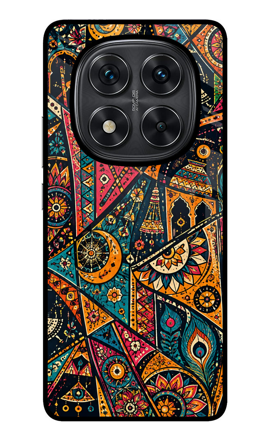 Folk Print Redmi Note 14 Pro 5G Back Cover, Metal case