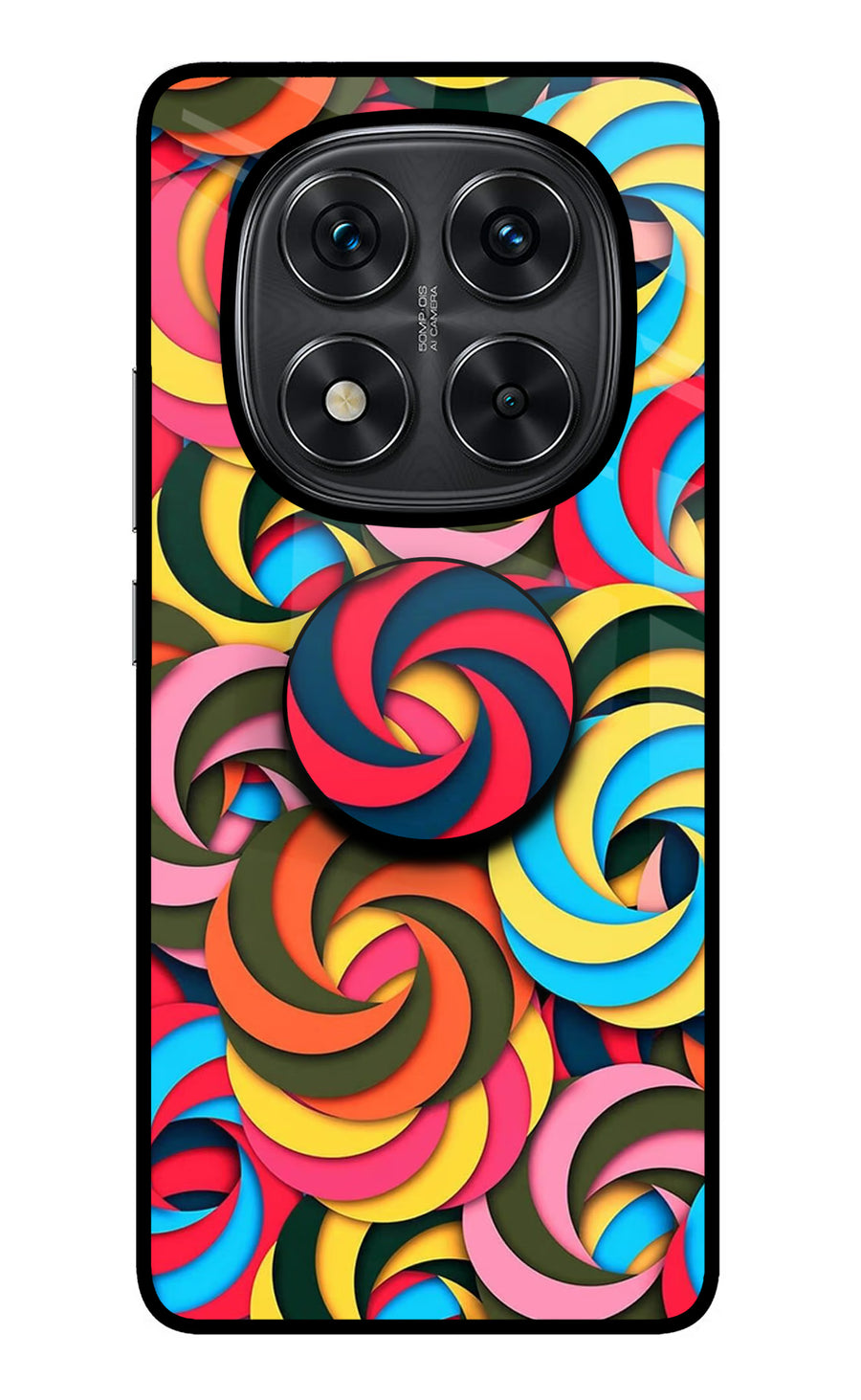 Spiral Pattern Redmi Note 14 Pro 5G Pop Case, Metal case