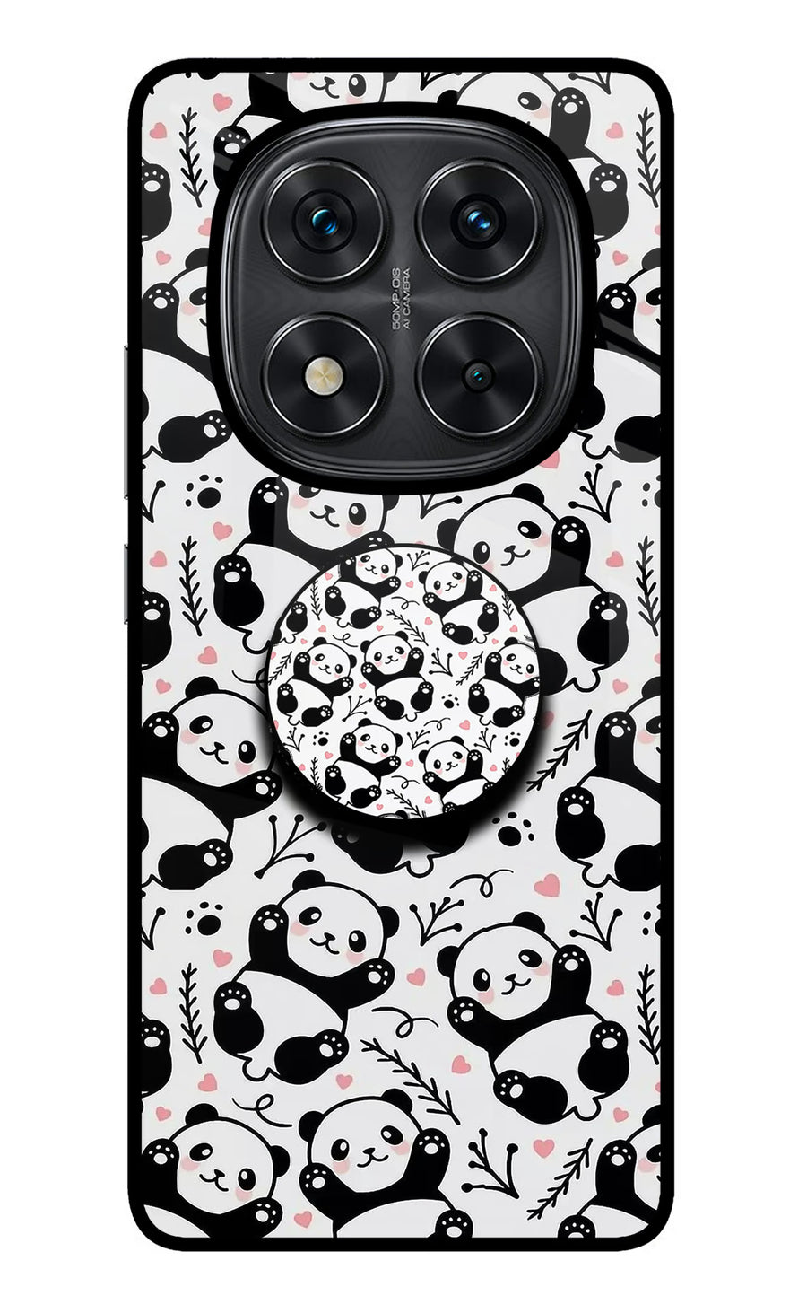 Cute Panda Redmi Note 14 Pro 5G Pop Case, Metal case