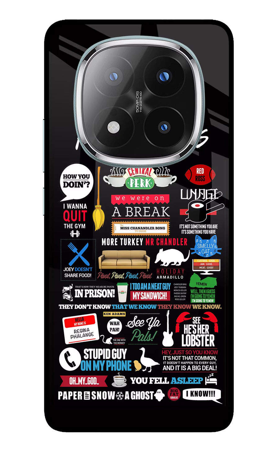 FRIENDS Redmi Note 14 Pro Plus 5G Back Cover, Metal case