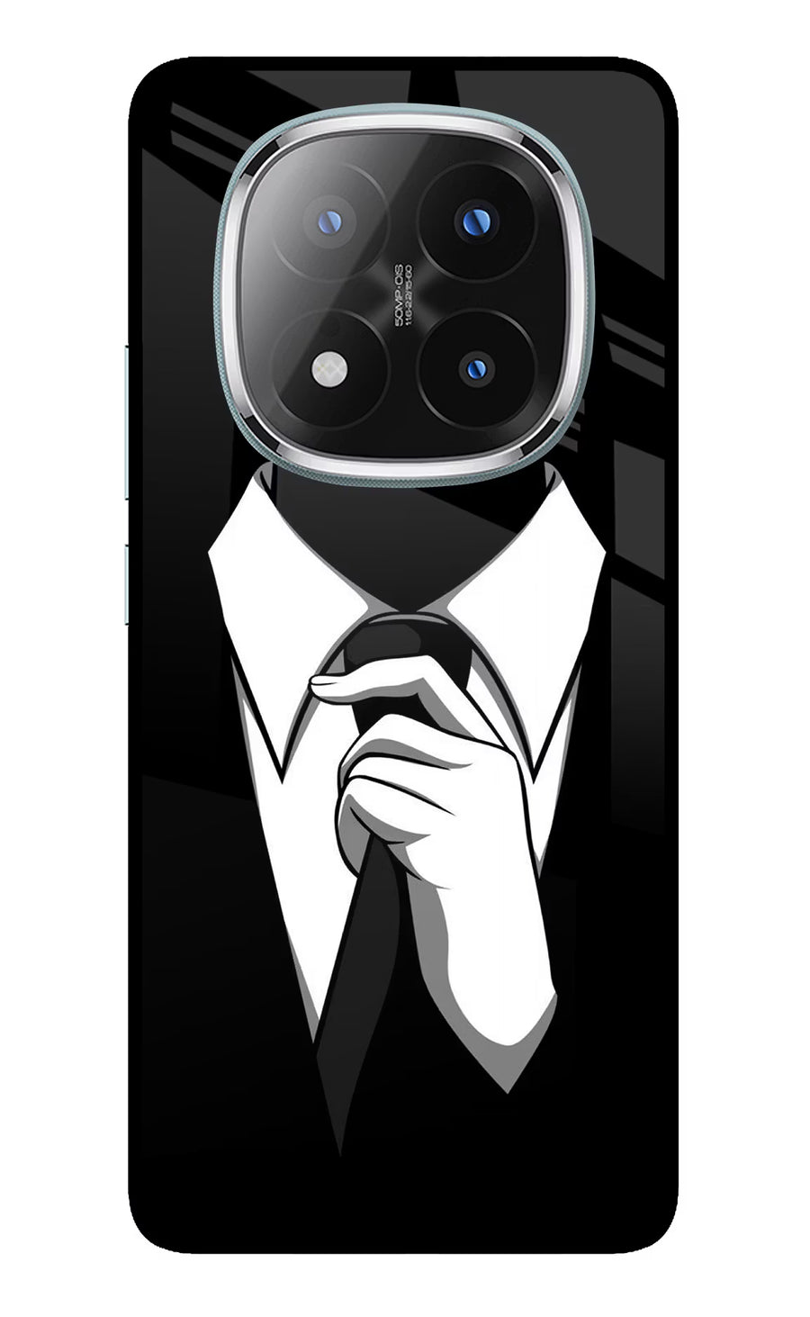 Black Tie Redmi Note 14 Pro Plus 5G Back Cover, Metal case