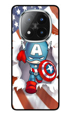 Captain America Redmi Note 14 Pro Plus 5G Metal Case Back Cover by Casekaro