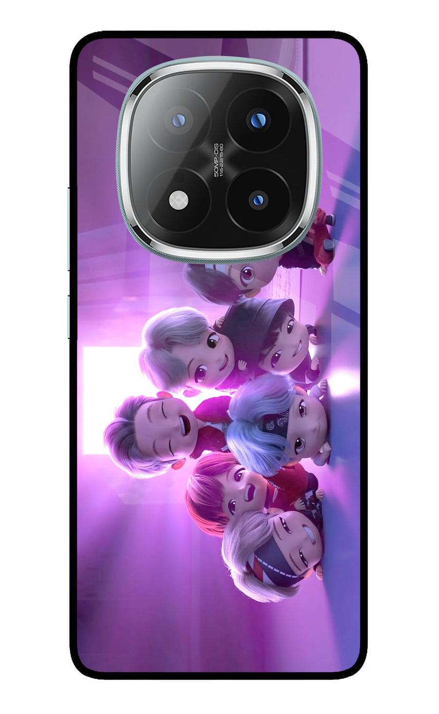 BTS Chibi Redmi Note 14 Pro Plus 5G Back Cover, Metal case