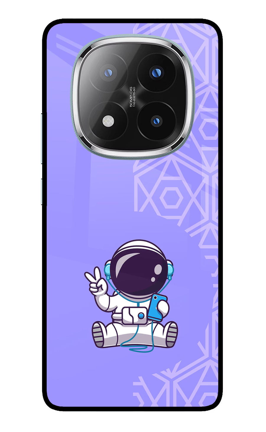 Cute Astronaut Chilling Redmi Note 14 Pro Plus 5G Back Cover, Metal case