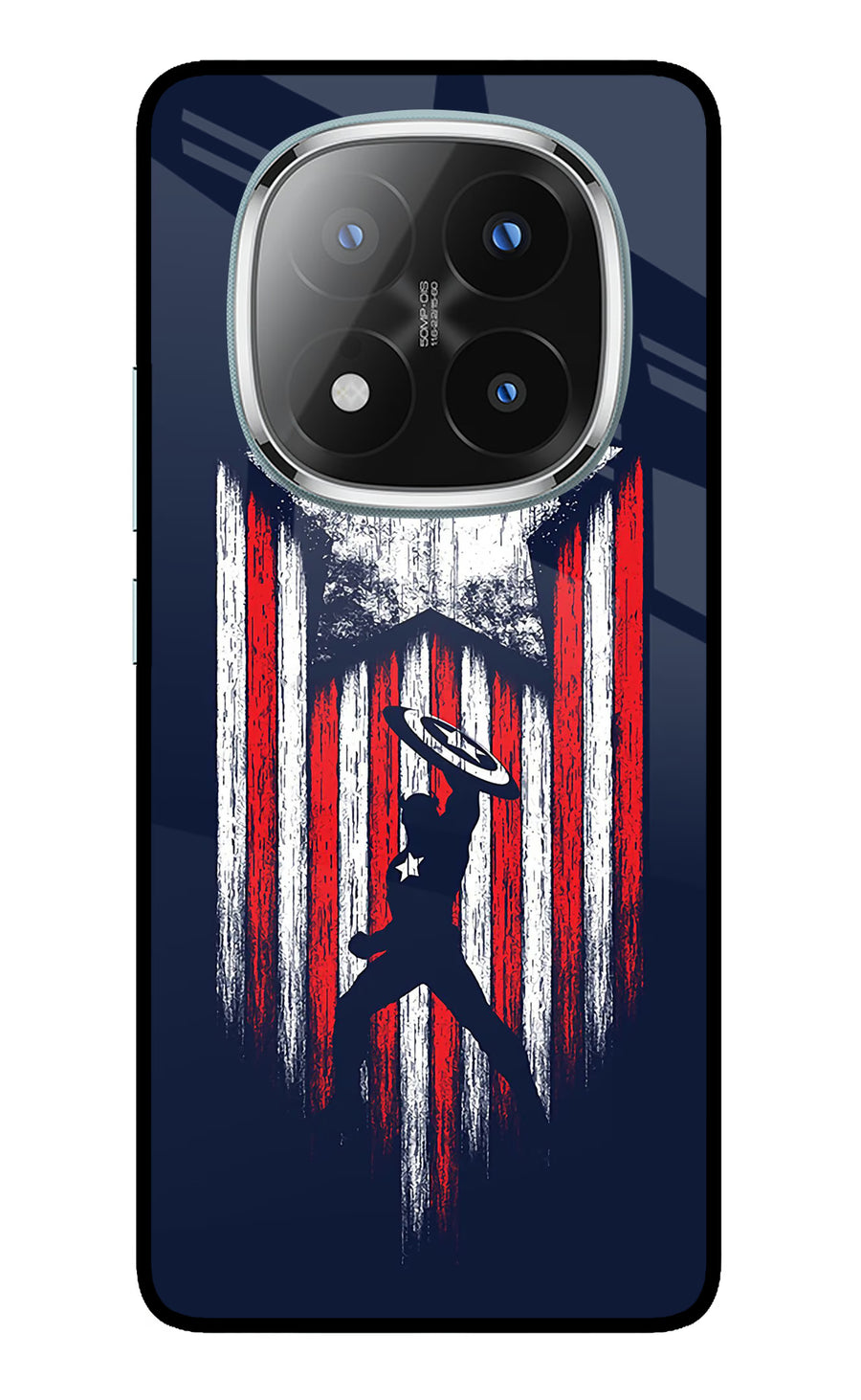 Captain America Marvel Art Redmi Note 14 Pro Plus 5G Back Cover, Metal case