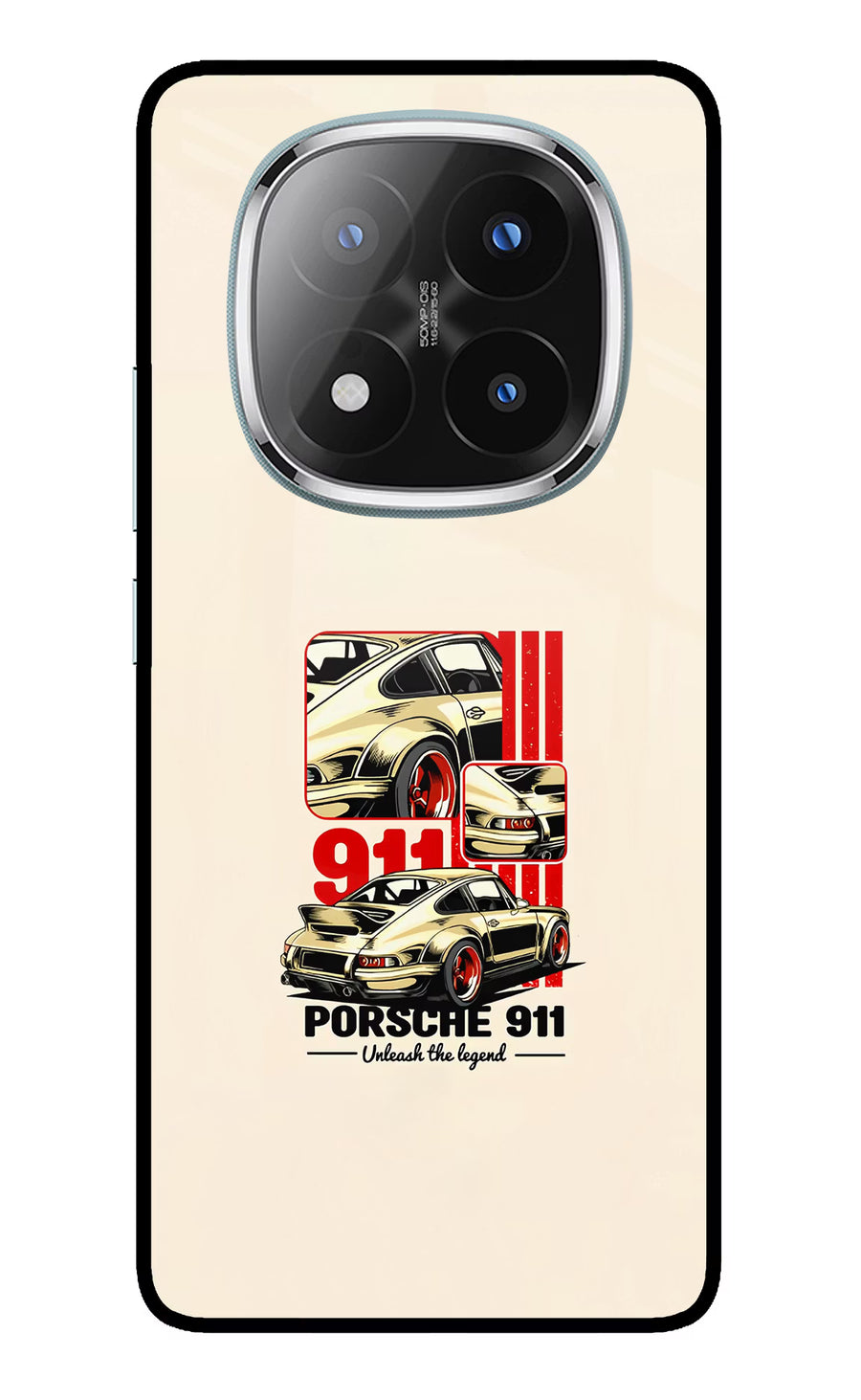 Classic Porsche 911 Redmi Note 14 Pro Plus 5G Back Cover, Metal case