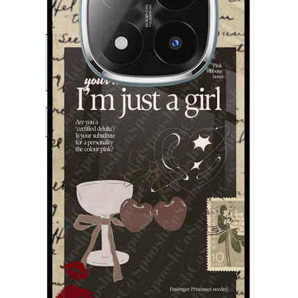 I am just a girl Redmi Note 14 Pro Plus 5G Metal Case Back Cover by Casekaro