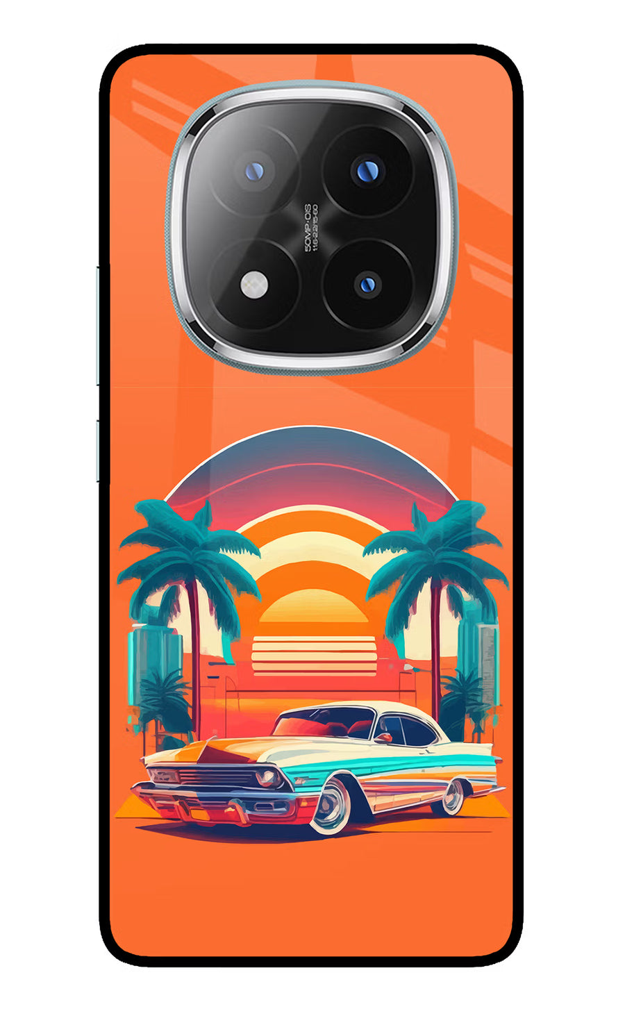 Palm Drive 80s Redmi Note 14 Pro Plus 5G Back Cover, Metal case