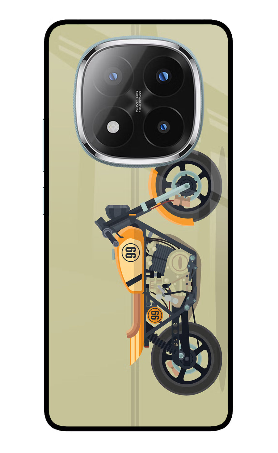 Vertical Speedster Redmi Note 14 Pro Plus 5G Back Cover, Metal case